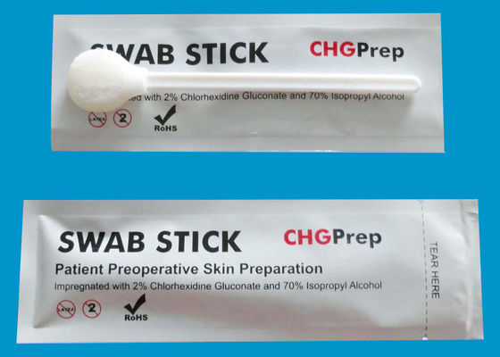 使い捨て可能な泡外科CHGの綿棒70%のイソプロピル・アルコールIPA 2% CHG Swabstick