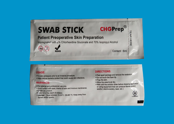 Chlorascrub医学CHG Swabstick ETOの殺菌の泡は綿棒をひっくり返した